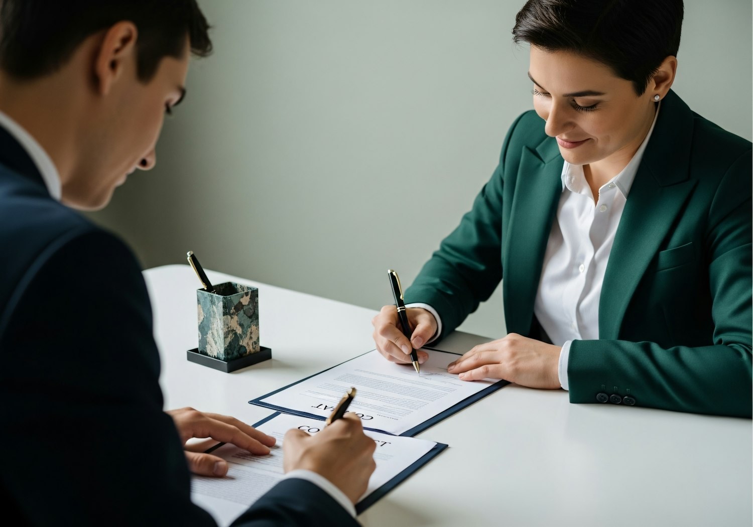 A person reviews legal documents, emphasizing the importance of understanding UK legal and regulatory considerations for web hosting.