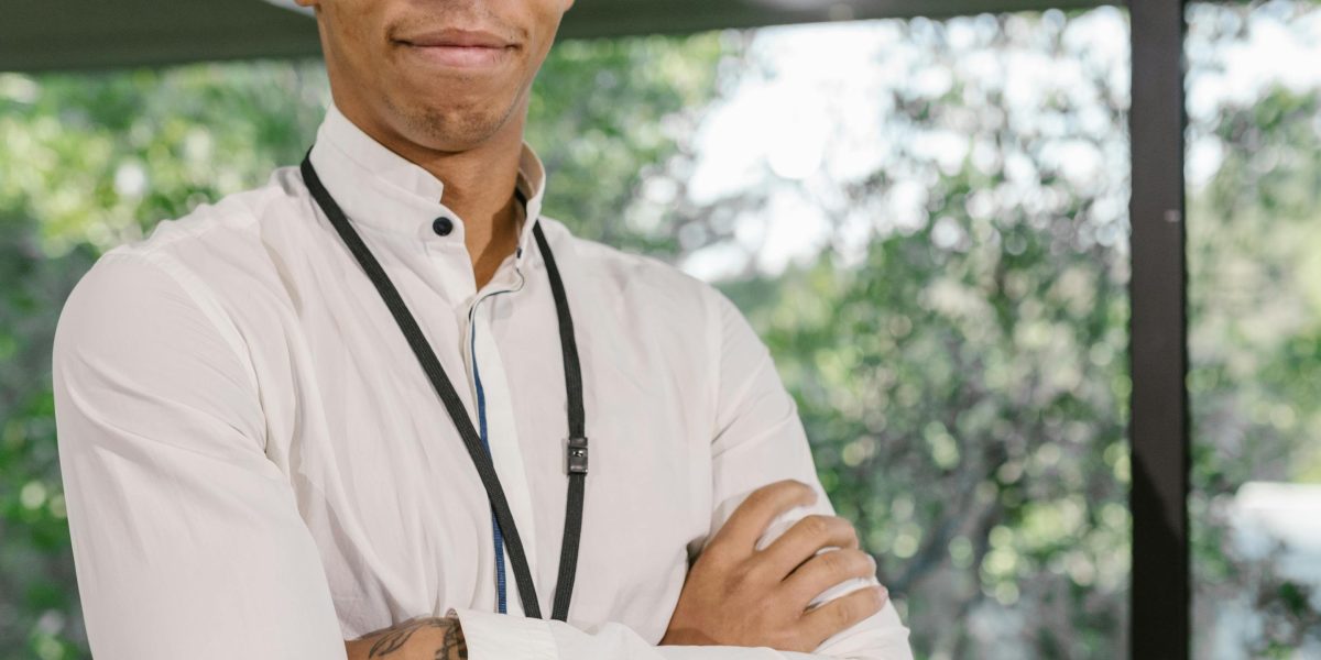 A person reflecting confidence and professionalism, symbolizing the benefits of a custom domain.