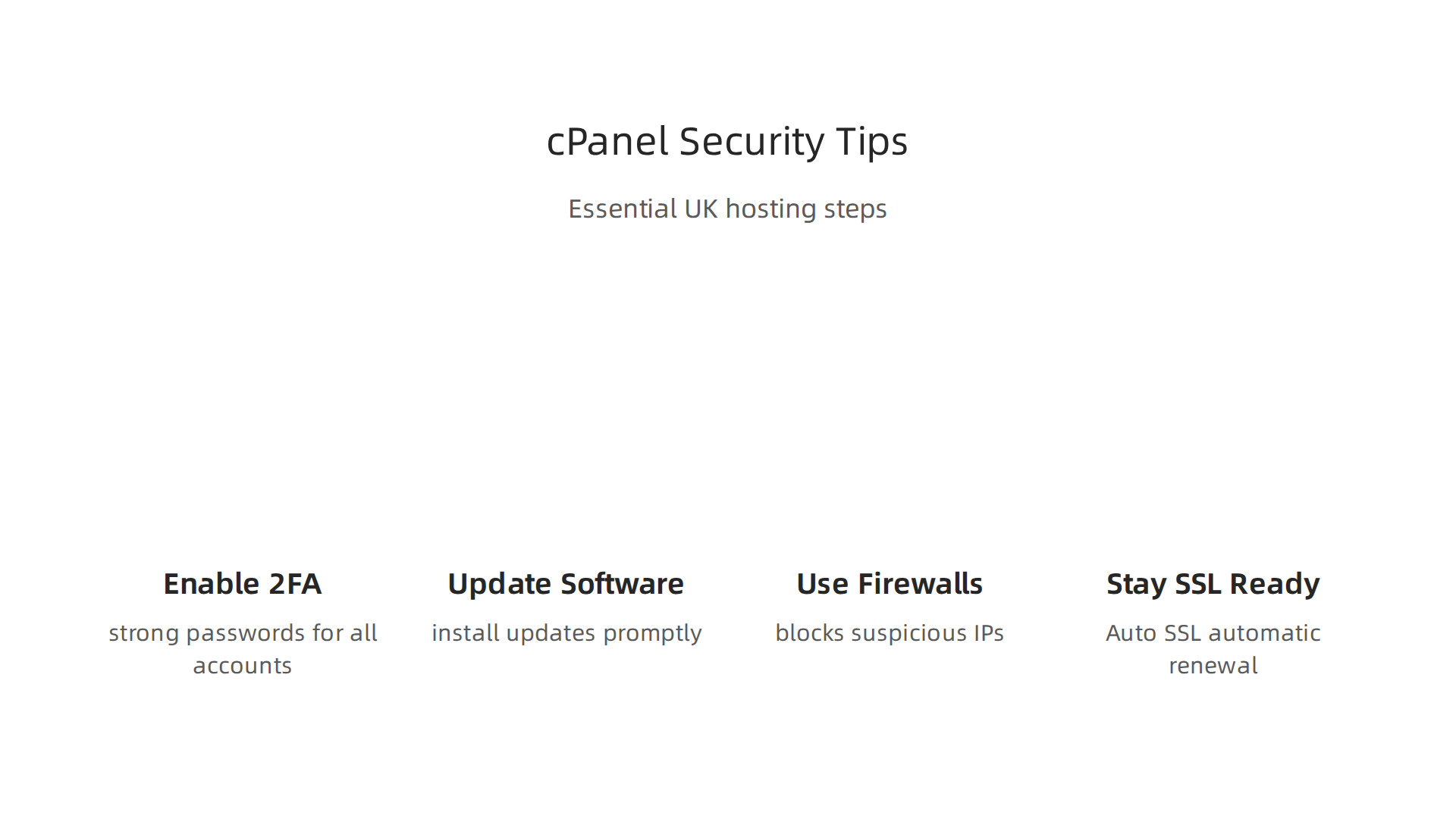 Essential security best practices for UK cPanel hosting to protect your website from cyber threats.