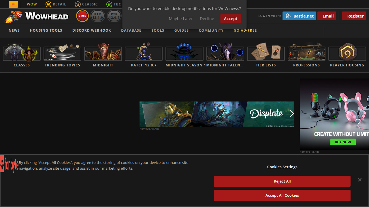 A look at Wowhead.com, an example of a content-heavy community site that benefits from ample bandwidth.