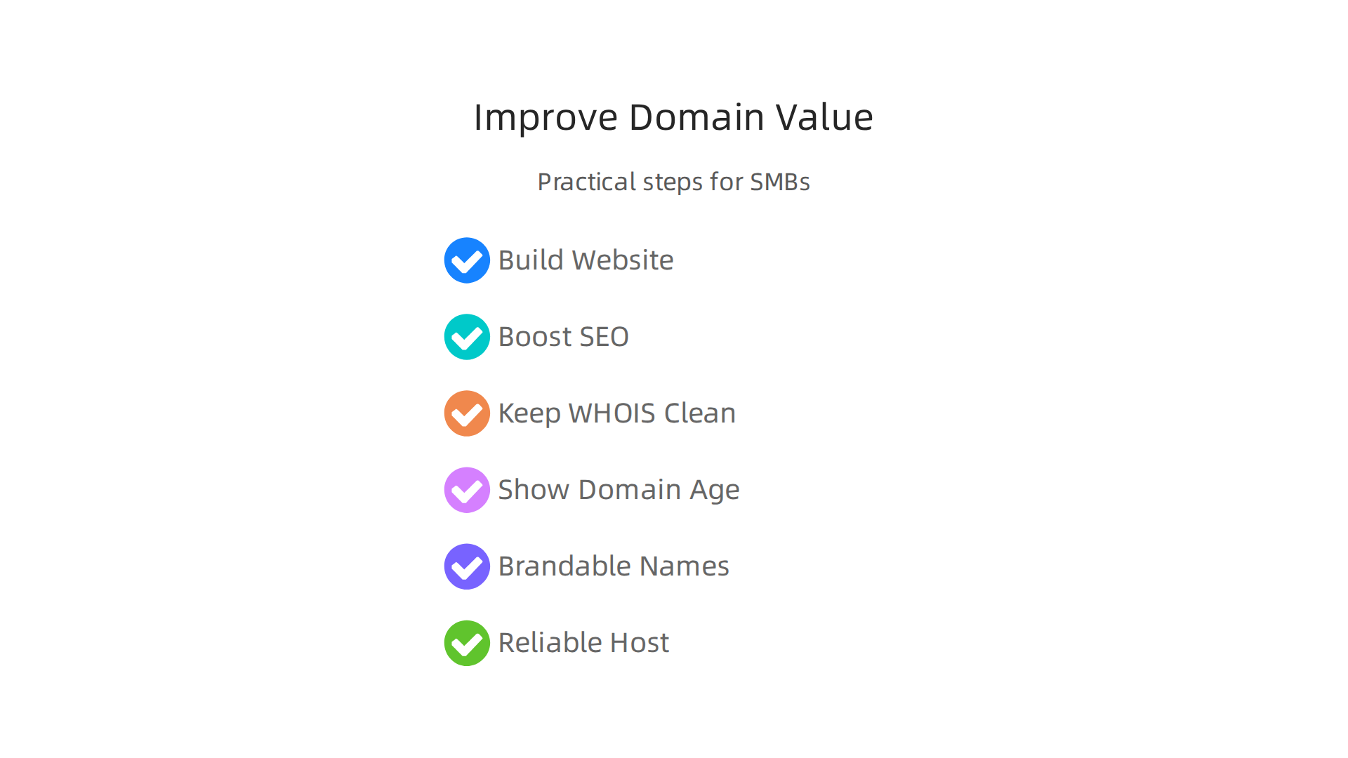 Practical strategies for small businesses to enhance their domain's appraisal and market value.