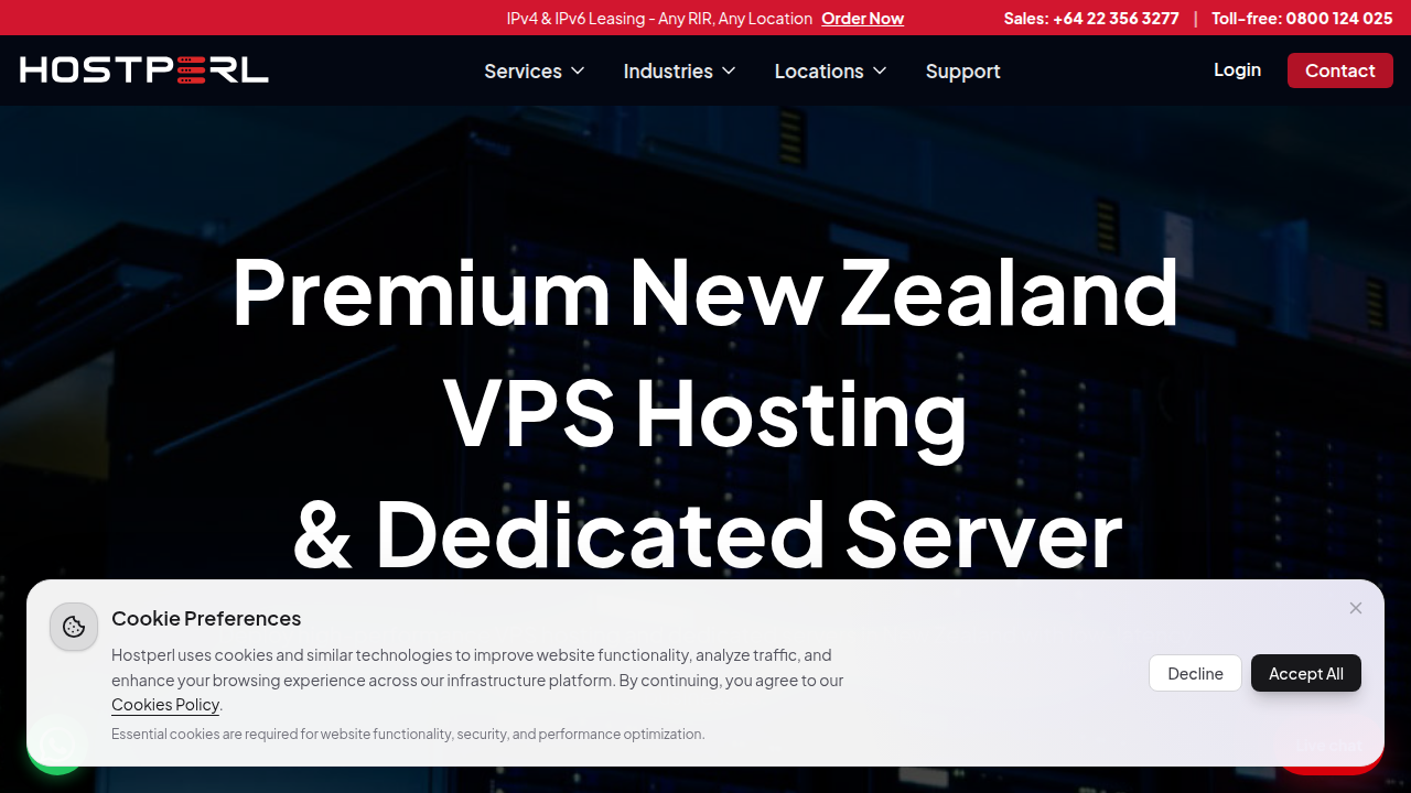 A screenshot of Hostperl's website, detailing expectations for hosting migration services.