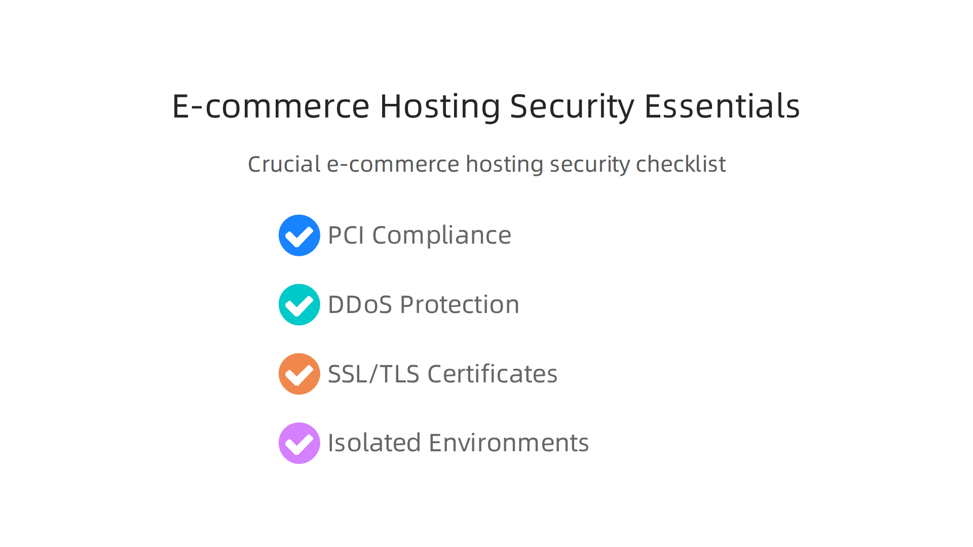 Crucial security measures for robust e-commerce web hosting solutions.