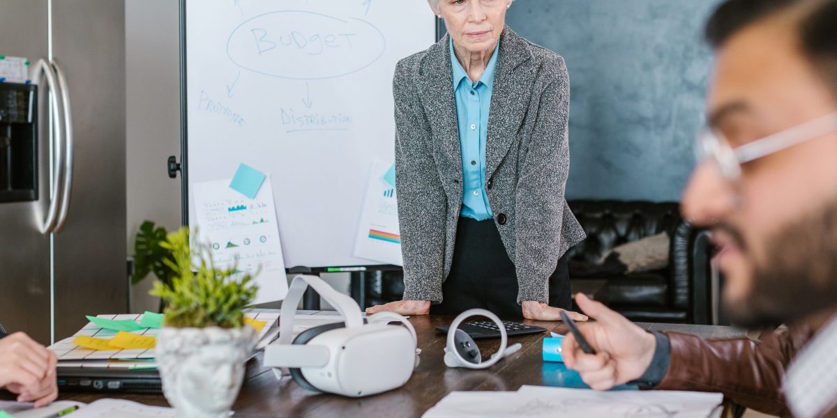 A business owner contemplating their digital strategy in a modern office environment.