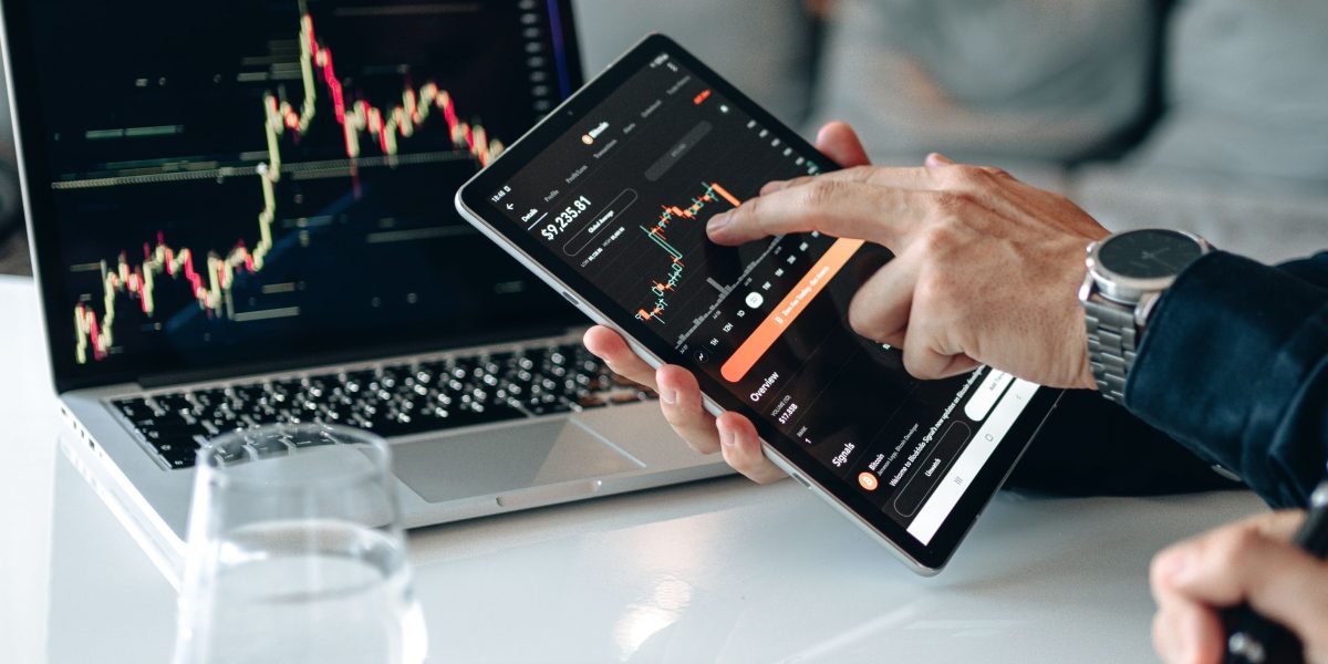 A professional analyzing market data to make informed decisions.